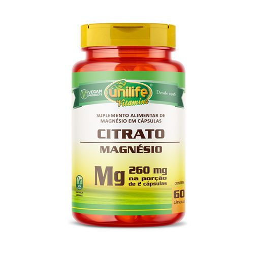 Magnésio citrato Unilife 60 cápsulas